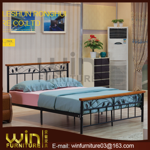 wood double bed designs in wood bed factory