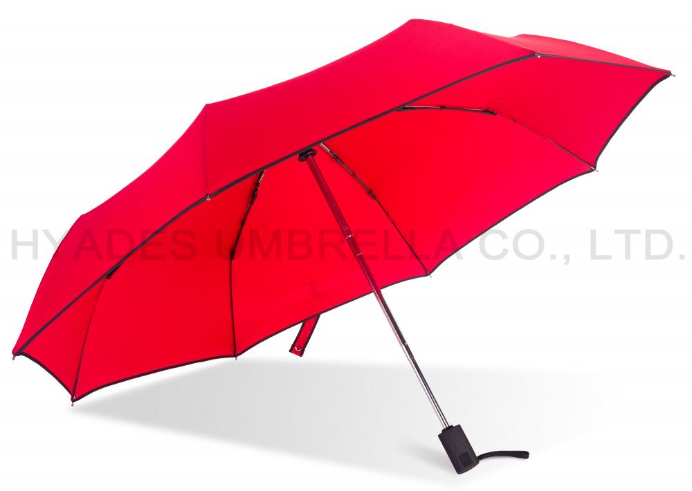 Strong Windproof Plain Color 3 Folding Umbrella