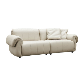 Corner Comfortable Queen Leather Sofa Small 2-seated Sofa