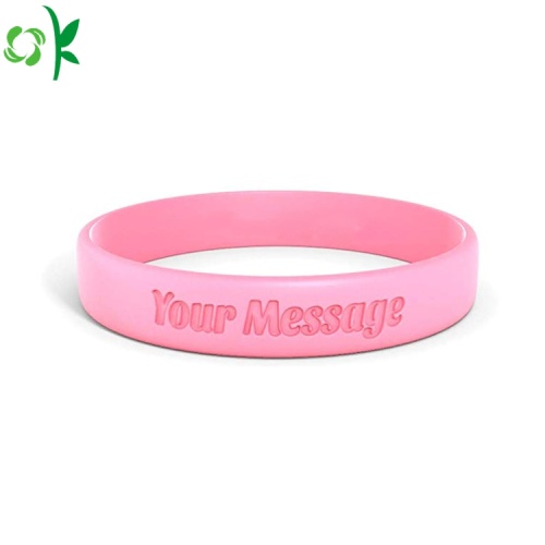 Hot selling embossed logo siliconen armband te koop