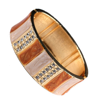 316l Stainless Steel Fashion Petrol Dripping Crystal Bracelet