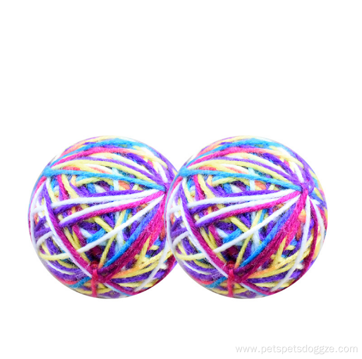 Colorful bite resistant material cat toy ball