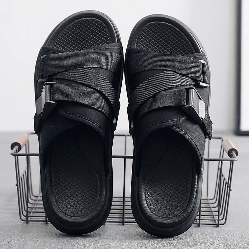 Cheap Wholesale Men Sandals Outdoor One-Line Soft Soled Slippers