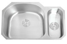 Stainless steel double bowl round angle kitchen sink