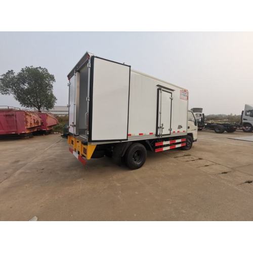 refrigerated truck shipping fresh fish and meat