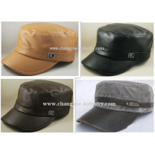Factory wholesale blank leather flat top cap supplier