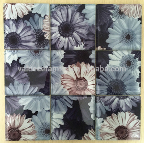 New sunflower mosaic glass tile,colorful art mosaic