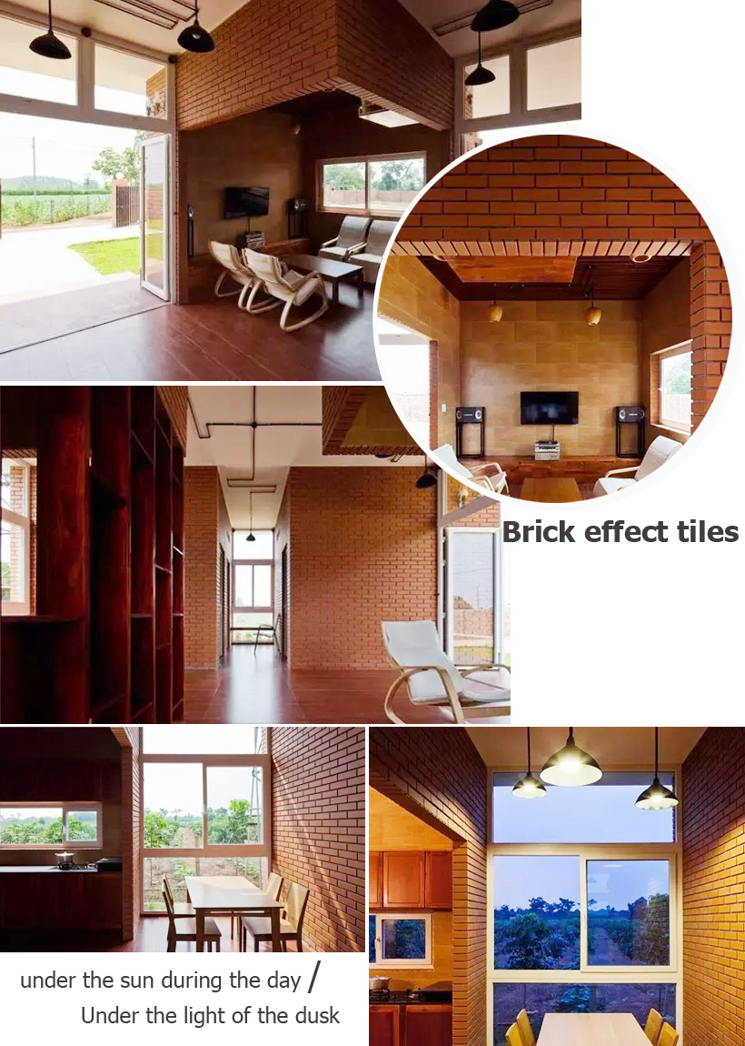 brick effect tiles white