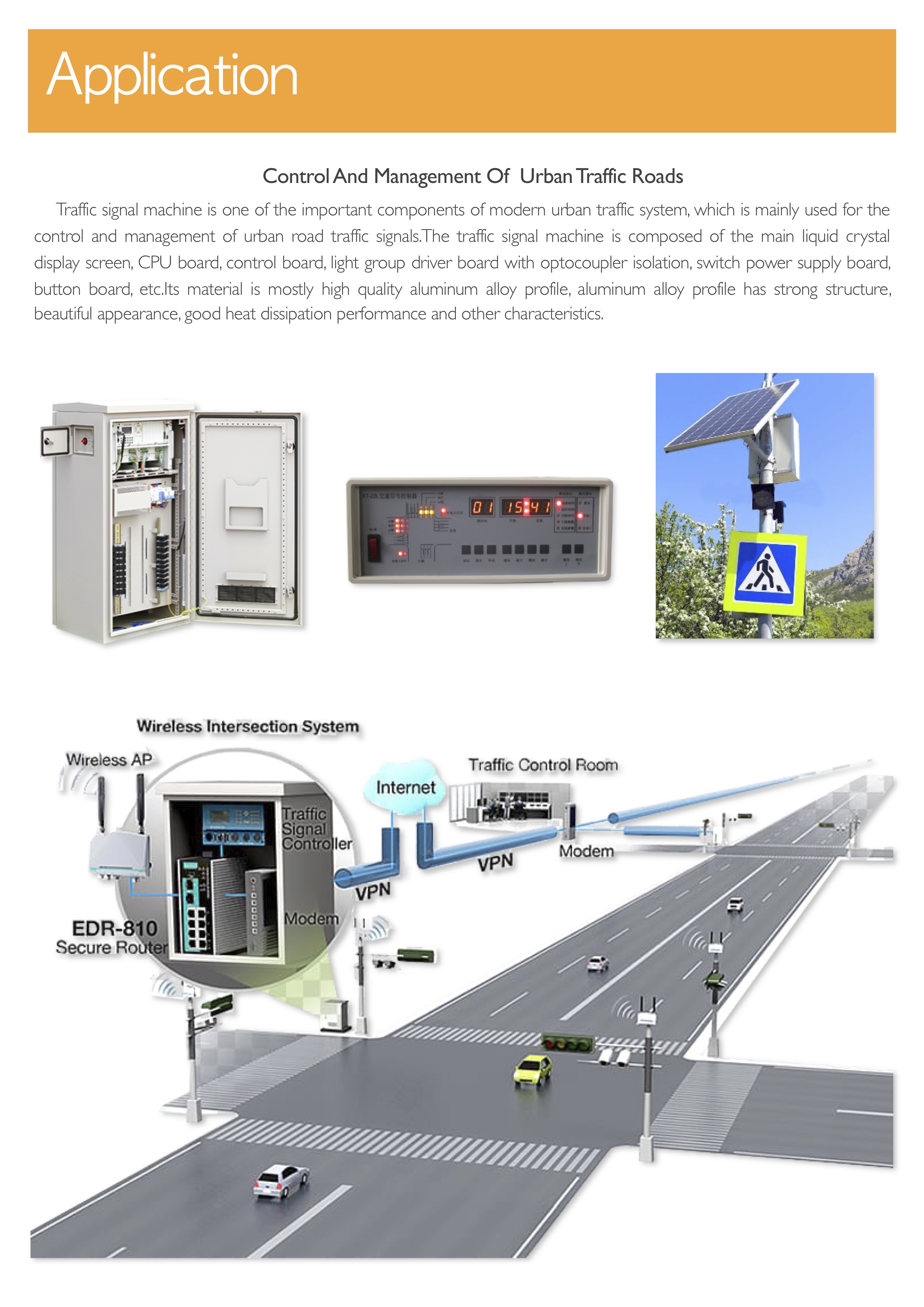 Wireless Intelligent low price solar traffic light controller