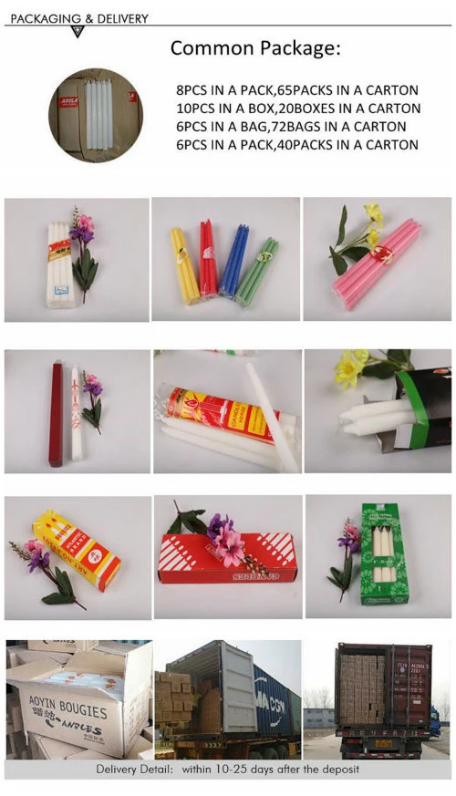 Wholesale 300g Paraffin Wax Stick Fluted Candle Velas