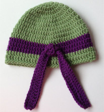 Custom acrylic knit women man baby cap beret beanie bobble crochet hat