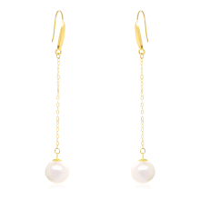 18K Gold Ear Jewelry Freshwater Drop Pearl Earrings