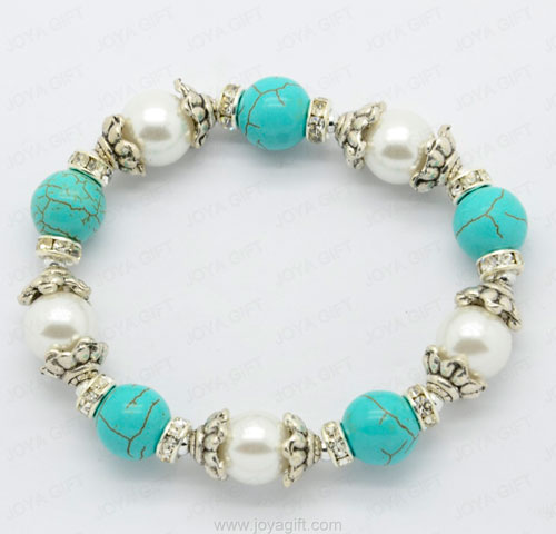 Pulsera perla turquesa