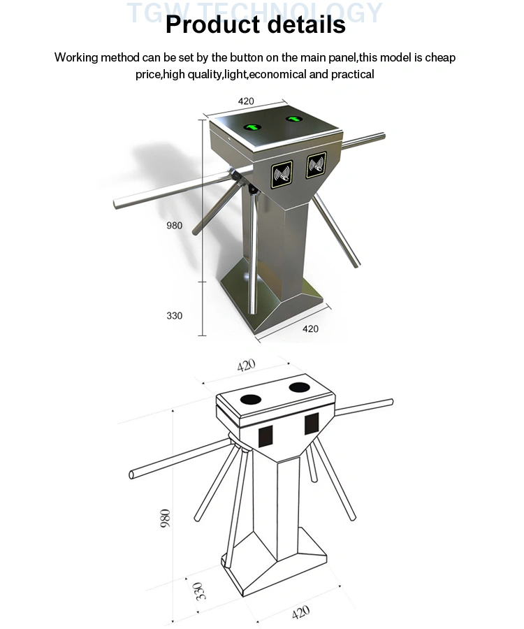 Trouble-Free Durable Electrical Tripod Turnstile for Industries