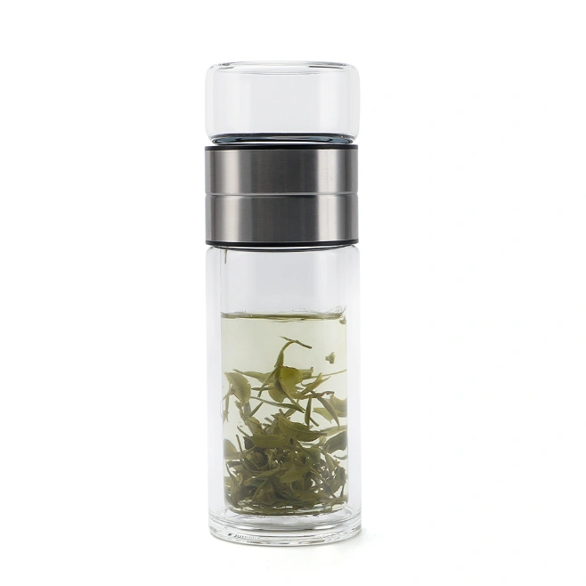 Wholesale Good Quality Unbreakable Transparent Borosilicate Glass Water Bottle with Lid