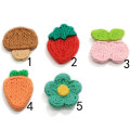 Hottest Resin Simulation Knitted Vegetable Carrot Mushroom Cabochon Artificial Fruit Strawberry Cherry DIY Crafts Ornament Parts