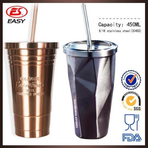 Wholesale custom bpa free stainless steel starbucks childrens mug with straw