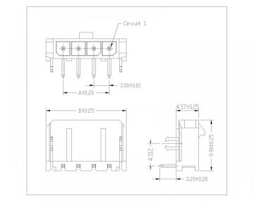 MX3.0mm 90 Degree With Fork Wafer Connector Series