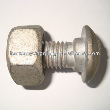 HDG Expressway Guardrail bolt /Galvanized Steel Highway Guardrail bolt nut and washer