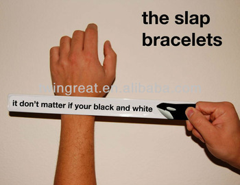 PVC slap bracelet
