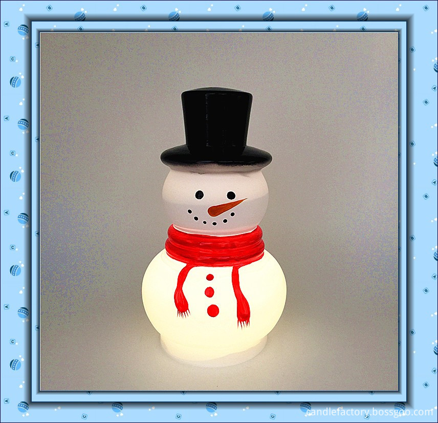 Snow man candle