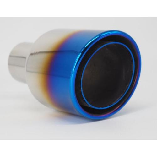 Angle Cut Blue Plating Double Wall Exhaust Tip