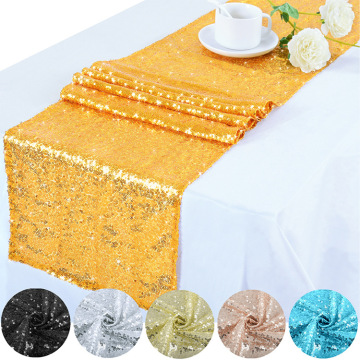 Gold Sequin Table Runner - Glitter Table Runner for Wedding Parties