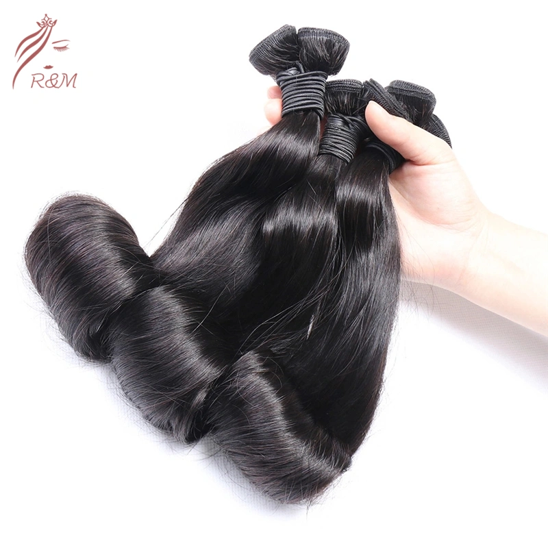 Dropshipping Double Weft Free Shedding Wholesale Cuticle Aligned Human Hair Bundle and Closure