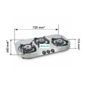 3 Burners SS Gas Stove Flame Tinggi