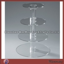 Elegant 4 layer crystal plexiglass wedding cupcake stand