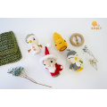 Πλεκτά βελούδινα Santa Amigurumi κούκλες Διακόσμηση