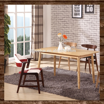 Wood dining table and chairs