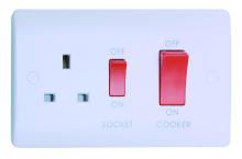 45AMP Double Pole Switch+13A Switched Socket