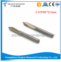 Guangzhou V Shape Carbide Engraving Tools Milling Cutters Flat Bottom Cutting Tool Bits 10 pcs 3.175mm 60 Angle 0.1mm