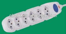 Swiss socket with switch and shutter/ 6-ways socket-outlet with switch and shutter (CE certification)