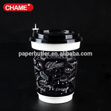 thermal-protective coating double wall paper cups/wholesale paper coffee cups/well coffee paper cups