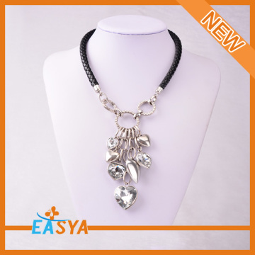 Heart Rhinestone Necklace Heart Pendant Necklace Heart Necklace