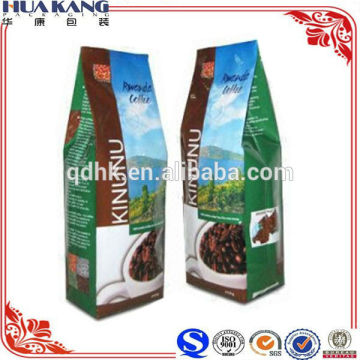 Flat bottom ziplock bag aluminium foil bag for coffee packaging