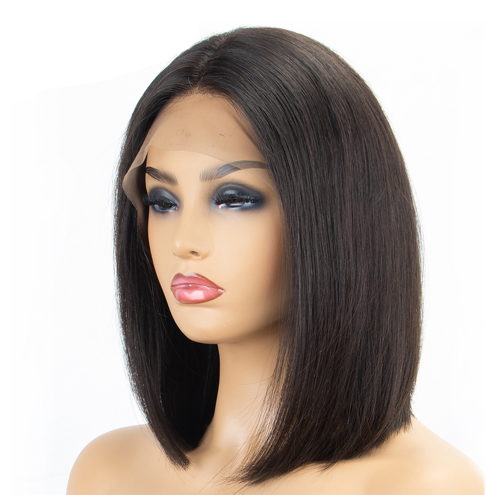 straight Bob wig for black women brazilian remy human hair lace front wigs