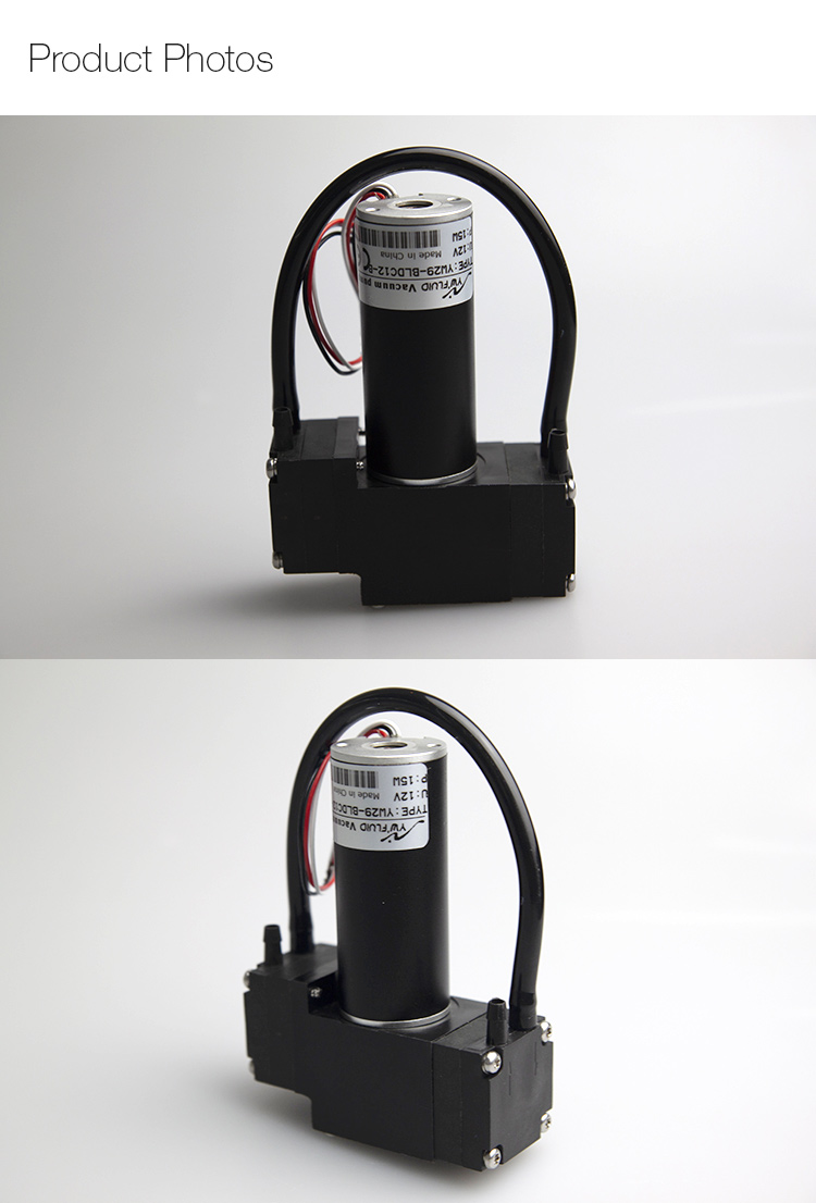 YWfluid 12v/24v mini diaphragm air pump with bldc motor used for laboratory gas transport vacuum pump