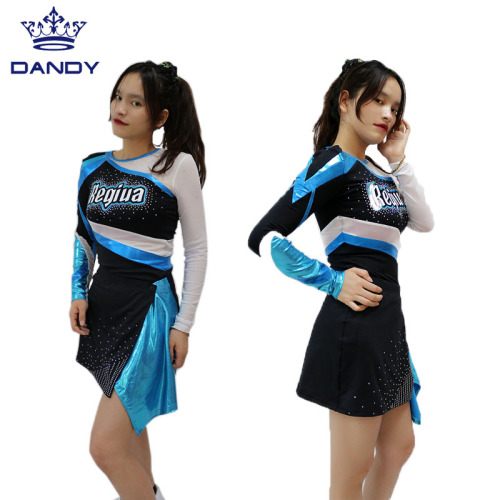 Oberstoff mit Strass-Cheerleader-Uniform