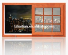 Interior security window grill pvc single sliding window