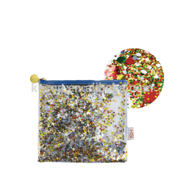 Iridescent Sequin Makeup Confetti Cosmetic Bag