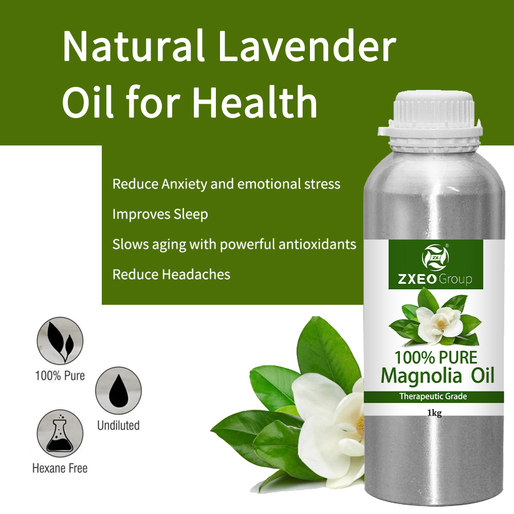 Lebo ya kibinafsi nyeupe magnolia kikaboni aromatherapy 100% mmea safi wa asili wa asili manukato muhimu mafuta muhimu wingi