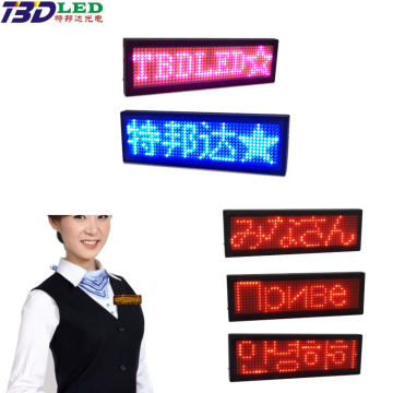 USB Rechargeable LED Name Plate: Programmable Scrolling Messages Light