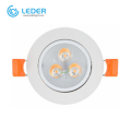 LEDER teto branco LED downlight