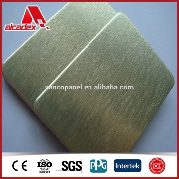 Gold brush/silver brush ACM/aluminium composite material composite panel