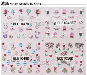 Easter Rabbit Nail Art Tips Stickers 3D Nail Stickers Decals