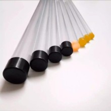 Black Cover Cap Clear Transparent Plastic Storage Tubes