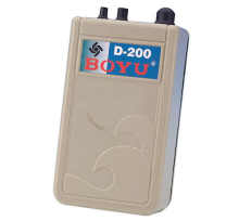 BOYU Battery-Powered Aquarium Air Pump for Fish Tank - D-200 Model